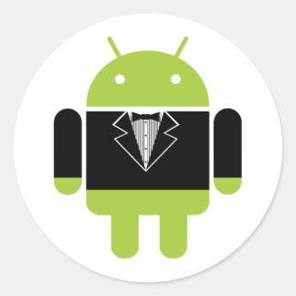 Android Tux Runder Aufkleber