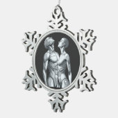 Android Union: Couple Pewter Snowflake Ornament (Rechts)