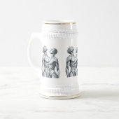 Android Union: Cyborg Couple Ceramic Beer Stein Bierglas (Vorderseite Links)