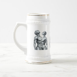 Android Union: Cyborg Couple Ceramic Beer Stein Bierglas