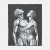 Android Union: Cyborg Couple Fleece Blanket (Vorderseite)