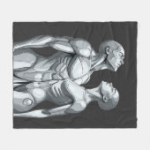Android Union: Cyborg Couple Fleece Blanket (Vorderseite (Horizontal))