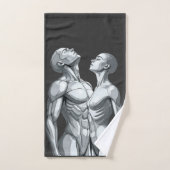 Android Union: Cyborg Couple Futuristic Bath Towel Badhandtuch Set (Handtuch)