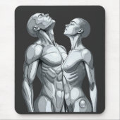 Android Union: Cyborg Couple Futuristic Mousepad (Vorne)