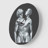 Android Union: Cyborg Couple Round Wall Clock Große Wanduhr (Winkel)