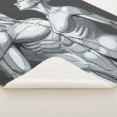 Android Union: Cyborg Couple Sherpa Blanket Sherpadecke (3/4)