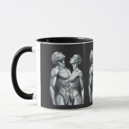 Android Union: Cyborg Couple Two-Tone Coffee Mug Tasse