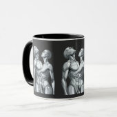Android Union: Cyborg Couple Two-Tone Coffee Mug Tasse (Vorderseite Links)