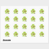 Android-Versionen Runder Aufkleber (Blatt)