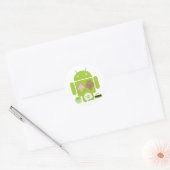Android-Versionen Runder Aufkleber (Umschlag)
