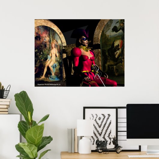 ANDROID XENIA IN HYPERIONS ORBITEREM SCi-Fi Poster (Heimbüro)