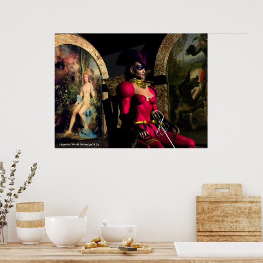 ANDROID XENIA IN HYPERIONS ORBITEREM SCi-Fi Poster (Küche)