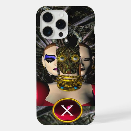 ANDROID XENIA RAUMSCHIFF PILOT, Gem Monogram Sci f iPhone Hülle (Rückseite)