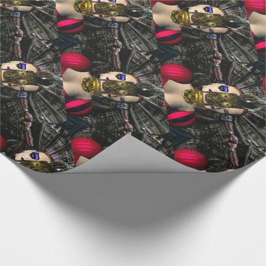 ANDROID XENIA SPACESHIP PILOT, Science Fiction Geschenkpapier (Ecke)