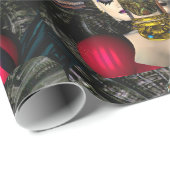 ANDROID XENIA SPACESHIP PILOT, Science Fiction Geschenkpapier (Rolleneckpunkt)