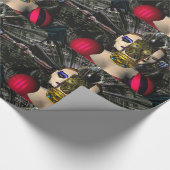ANDROID XENIA SPACESHIP PILOT-Science Fiction Geschenkpapier (Ecke)