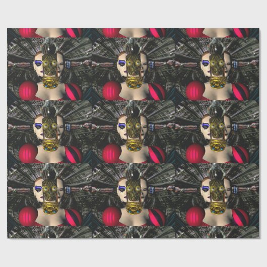 ANDROID XENIA SPACESHIP PILOT-Science Fiction Geschenkpapier (Flach)