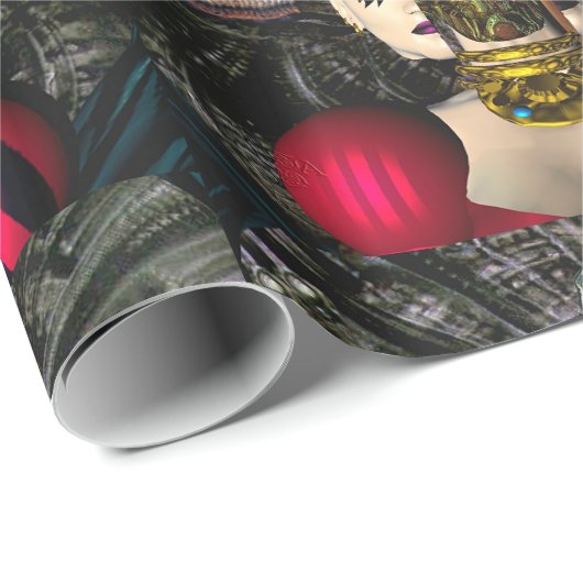 ANDROID XENIA SPACESHIP PILOT-Science Fiction Geschenkpapier (Rolleneckpunkt)