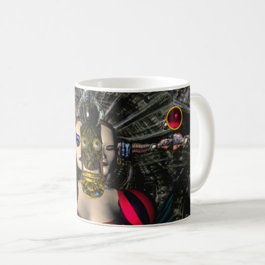 ANDROID XENIA SPACESHIP PILOT, Science Fiction Kaffeetasse (VorderseiteRechts)