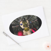 ANDROID XENIA SPACESHIP PILOT, Science Fiction Ovaler Aufkleber (Umschlag)