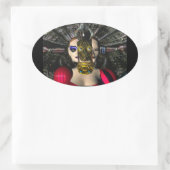 ANDROID XENIA SPACESHIP PILOT, Science Fiction Ovaler Aufkleber (Tasche)