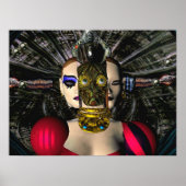 ANDROID XENIA SPACESHIP PILOT, Science Fiction Poster (Vorne)