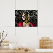 ANDROID XENIA SPACESHIP PILOT, Science Fiction Poster (Küche)