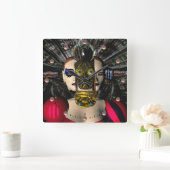 ANDROID XENIA SPACESHIP PILOT Science Fiction Quadratische Wanduhr (Zuhause)