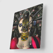 ANDROID XENIA SPACESHIP PILOT Science Fiction Quadratische Wanduhr (Winkel)