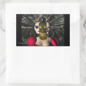 ANDROID XENIA SPACESHIP PILOT, Science Fiction Rechteckiger Aufkleber (Tasche)