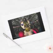 ANDROID XENIA SPACESHIP PILOT, Science Fiction Rechteckiger Aufkleber (Umschlag)