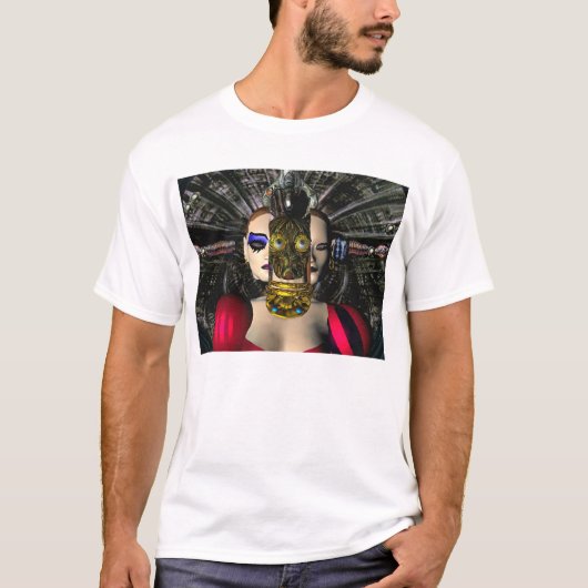 ANDROID XENIA SPACESHIP PILOT, Science Fiction T-Shirt (Vorderseite)