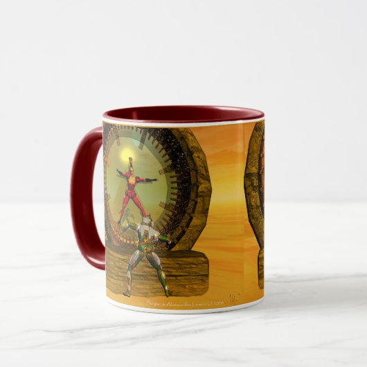 ANDROID XENIA TREFFT CYBORG TITAN-Science Fiction Tasse (Vorderseite Links)