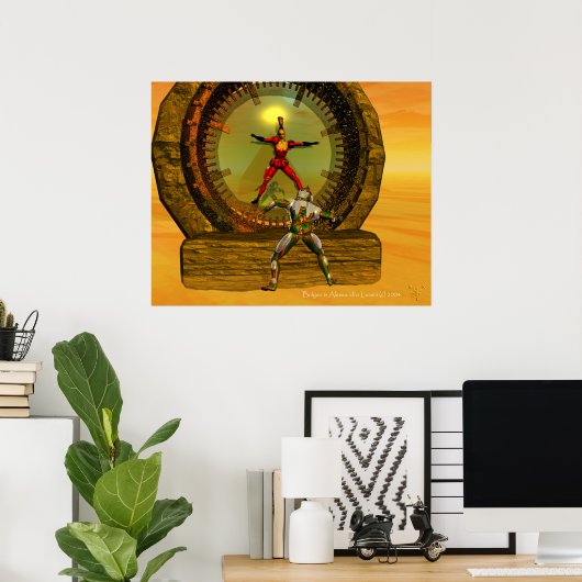 ANDROID XENIA TREFFT TITAN IN DER DESERT SCLAN POSTER (Heimbüro)