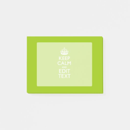 Androide grüne Art behalten Ruhe und Ihren Text Post-it Klebezettel (Vorderseite)