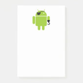 Androide Roboter-Ikone als Pirat Post-it Klebezettel (Vorderseite)