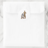 Androide Runder Aufkleber (Tasche)