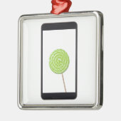 Androide Tablette mit Lutscher Ornament Aus Metall (Links)