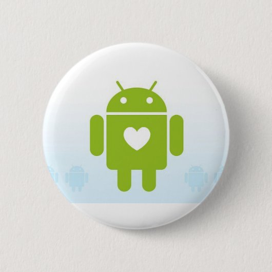 Androider Herz-Knopf Button (Vorderseite)