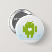 Androider Herz-Knopf Button (Vorne & Hinten)