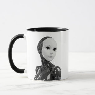 Androider Menschliches Porträt Tasse
