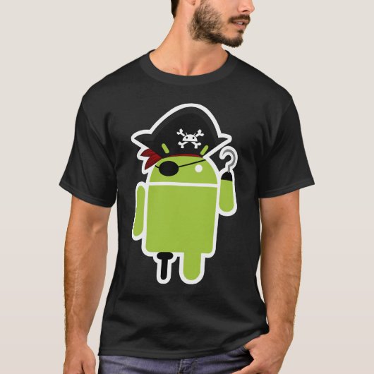 Androider Pirat T-Shirt (Vorderseite)