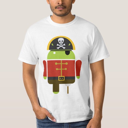 Androider Pirat T-Shirt (Vorderseite)