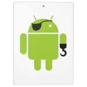 Androider Roboter-mächtiger Pirat Klemmbrett (Rückseite)