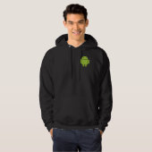 Androider vorderer/hinterer schwarzer Hoodie (Vorne ganz)