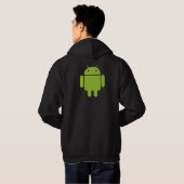 Androider vorderer/hinterer schwarzer Hoodie (Schwarz voll)