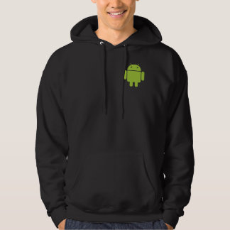 Androider vorderer/hinterer schwarzer Hoodie