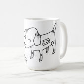 androider Welpe Kaffeetasse (VorderseiteRechts)
