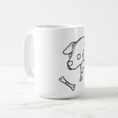 androider Welpe Kaffeetasse (Vorderseite Links)