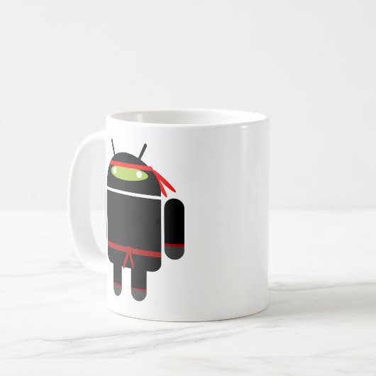 Androides Ninja Kaffeetasse (Vorderseite Links)